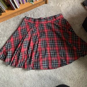 Plaid skater skirt